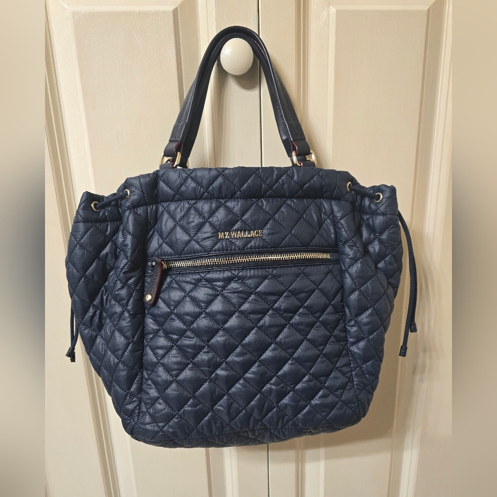 MZ Wallace Quilted Tote Bag in Dawn with Gold Hardware